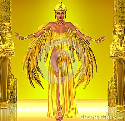 Flight Into Egyptian Fantasy Stock Photo