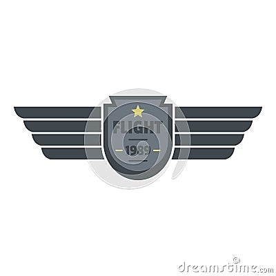 Flight 1989 icon logo, flat style Vector Illustration