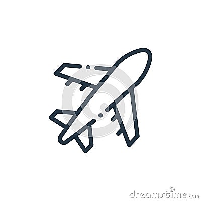 flight icon vector from travel and adventure concept. Thin line illustration of flight editable stroke. flight linear sign for use Vector Illustration