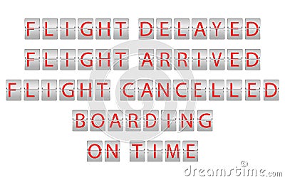 Flight information board Vector Illustration