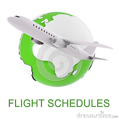 Flight Schedules Indicates Scheduled Airplane And Appointments 3d Rendering Stock Photo