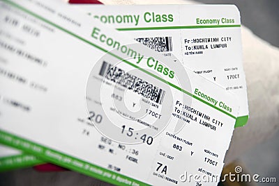 Flight Ticket Stock Photo