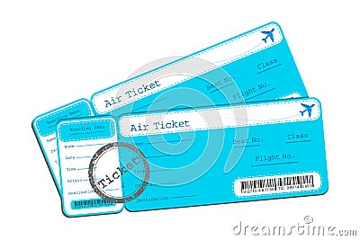 Flight Ticket Vector Illustration