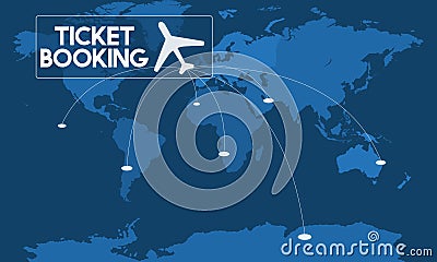 Flight Ticket Booking Destination Journey Concept Stock Photo