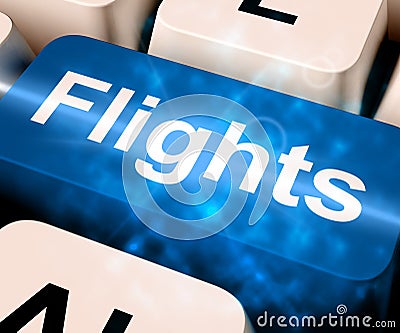 Flights Key For Overseas Vacation 3d Rendering Stock Photo