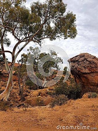 Flinders Ranges Death Rock View Stock Photo
