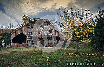 The Flintstone House near Karlukovo Stock Photo
