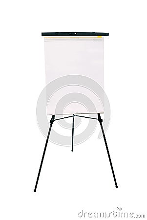 Flip chart pad and easel Stock Photo