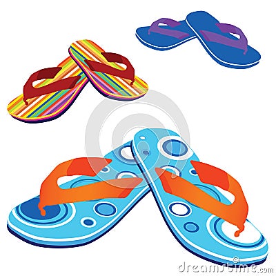 Flip flop for beach vector illustration Vector Illustration
