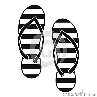 Flip flop icon, simple style Vector Illustration