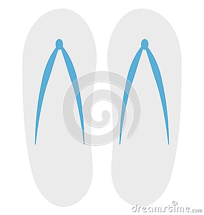 Flip Flop isolated vector icon which can be easily edit or modified Vector Illustration