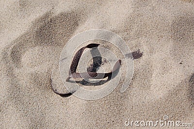 Flip flop in the sand Stock Photo