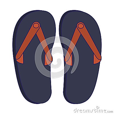 Flip flop sandals Vector Illustration