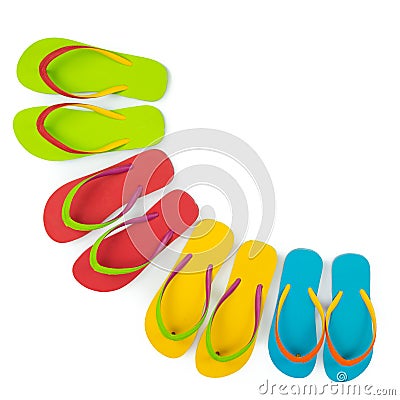 Flip flop sets Stock Photo