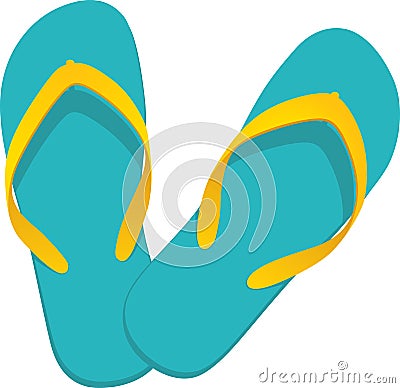 Flip-flop turquoise Stock Photo