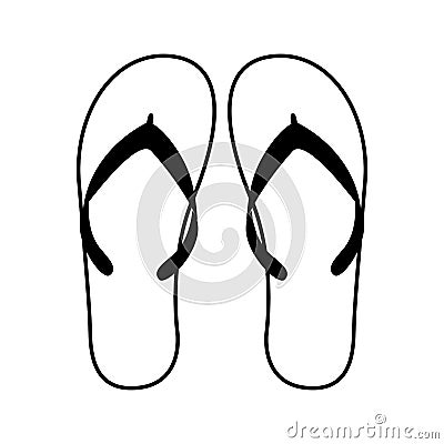 Flip flops isolated icon Vector Illustration