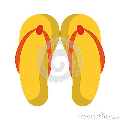 Flip flops sandals cartoon isolated symbol Vector Illustration