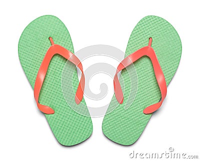 Flip Flops Top View Stock Photo