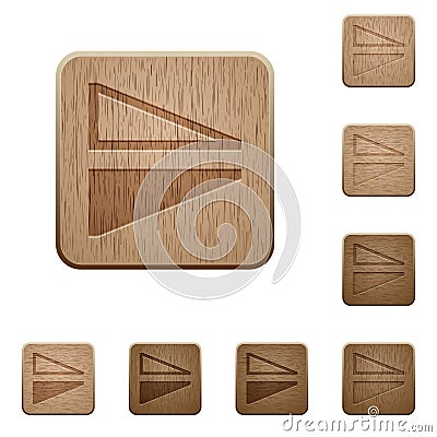 Flip vertical wooden buttons Stock Photo