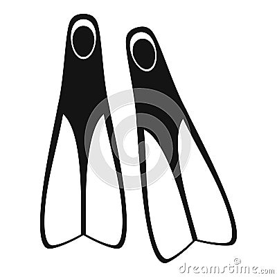 Flippers icon, simple style Vector Illustration