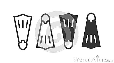 Flippers icon. Tool of dive symbol. Sign swim vector Vector Illustration