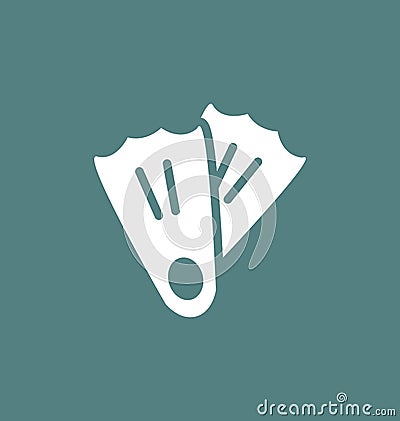 Flippers icon vector sign Vector Illustration