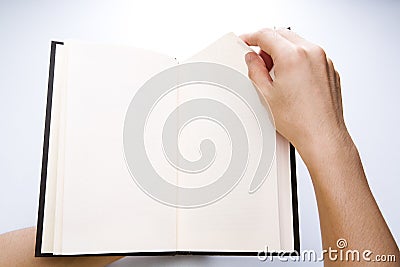 Flipping the page Stock Photo