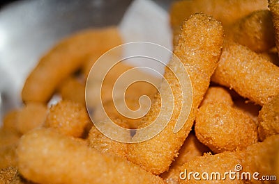 Flips snack background and close up Stock Photo
