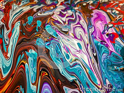 Fliud Art Abstract Trendy colorful background, fashion wall paper. Alcohol ink. Epoxy resin.Marbleized effect.Liquid acrylic paint Stock Photo