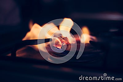 Floaming Hookah coals Stock Photo