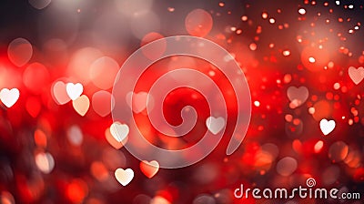 Floating Bokeh Hearts Day Background Stock Photo