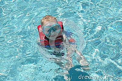 Floating Boy Stock Photo