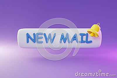floating chat symbol for phone application on colorfull infinite background new mail calendar todo bell icon symbol 3d Cartoon Illustration