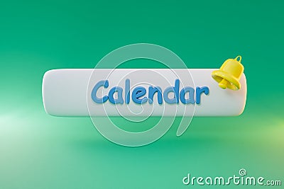 floating chat symbol for phone application on colorfull infinite background new mail calendar todo bell icon symbol 3d Cartoon Illustration