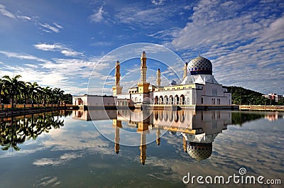 Floating City Mosque in Kota Kinabalu Sabah Borneo Stock Photo