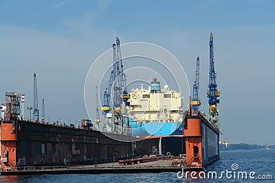 Floating dock Stock Photo