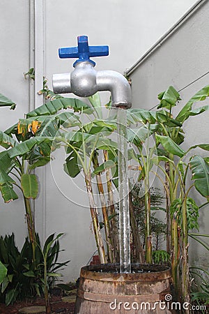 Floating Faucet Ripley`s Believe it or Not Outdoor Illusion Watering Plants Stock Photo