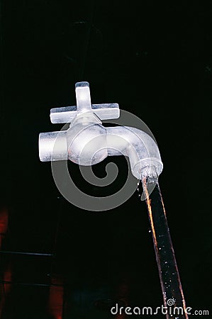 The Floating Faucet Stock Photo