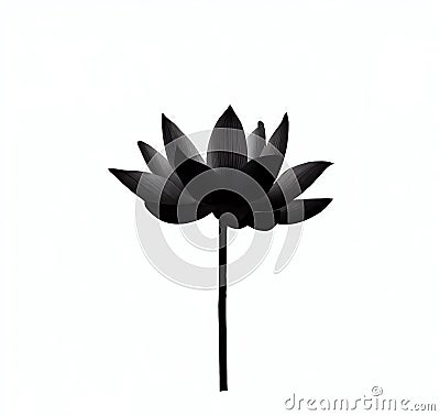 Floating Flower Silhouette Stock Photo