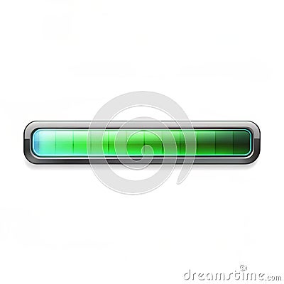 Floating glowing progress bar with animated loading effect isolated on white Stock Photo