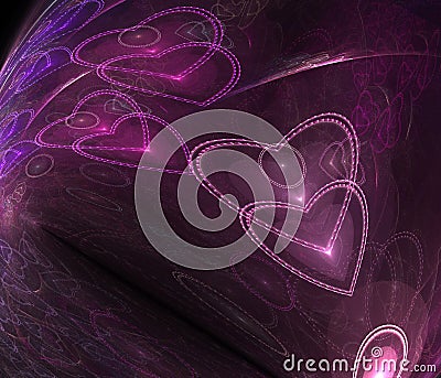 Floating Hearts Stock Photo