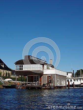 Floating house - Copenhagen Stock Photo