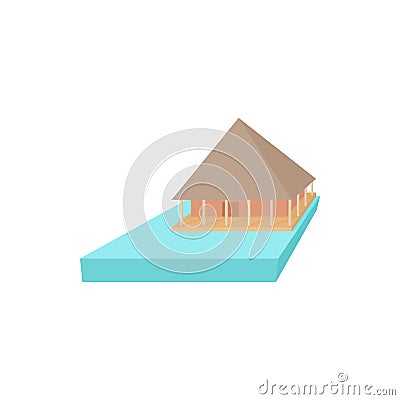 Floating house icon, cartoon style Stock Photo