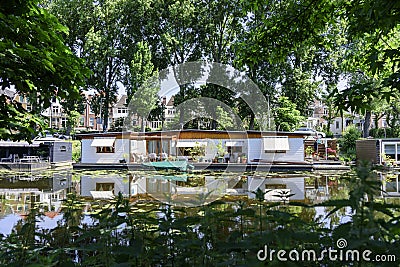 Floating houses Stock Photo