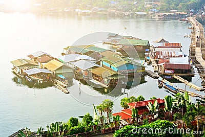 Floating houses Editorial Stock Photo