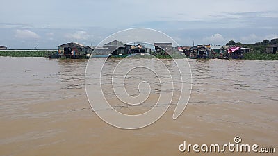 Floating houses Stock Photo