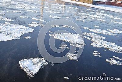 Floating Ice Stock Photo