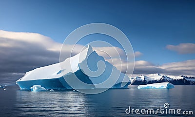 Floating ice floes in the Arctic Ocean. Beauty of the North Pole Stock Photo