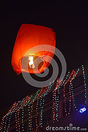 Floating lamp Stock Photo