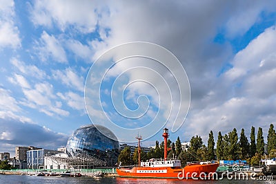 Floating lighthouse Editorial Stock Photo